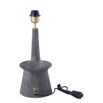 Caelin Grey Mango Wood Table Lamp Narrow Round