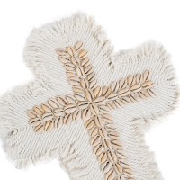 The Macrame Cross - White