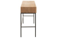 J-Line Console 3 Drawers Wood/Metal Natural