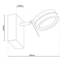 LED wand- en plafondlamp "Triberg"