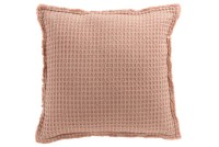 J-Line cushion Waffle pattern - cotton - light pink