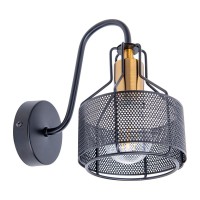 1er Wandleuchte Spot "FORO" aus Metall in Schwarz, mit E27-Fassung, ca. 22 x 13,5 x 23 cm. Stilvolle Beleuchtung für Wohnzimmer, Esszimmer oder Küche.