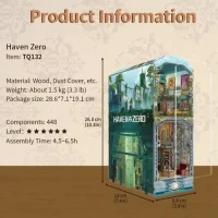 Tonecheer, DIY Book Nook, Haven Zero Bookend, TQ132, 26,3x19x10cm