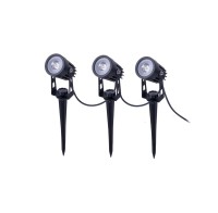 3er LED Solarspot mit Erdspieß ""Spoti"" Außen-Erdspieß aus Metall und ABS-Kunststoff in Schwarz,, mit fest verbauten LEDs mit drei Leistungsstufen