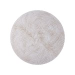 Wiktor White MDF Round Wallpanel Swirl Carved S