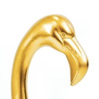 Ornament - Flamingo - Polyresin - Gold - 16,5x10x39cm