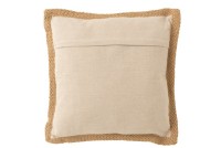 J-Line cushion Leaf - polyester - beige