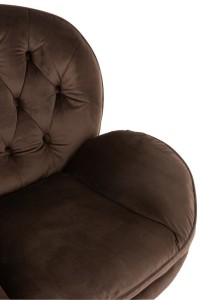 J-Line sofa Relax -+ footstool - metal/textile - dark brown