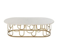 J-Line Coffee Table Moza Metal/Marble Gold