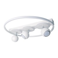 3 SPOT LED ceiling lamp "Ronda" Ø 50cm, made of metal and plastic, white, GU10, spots inside