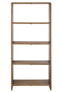 J-Line Bookcase 4 Shelves Recycled Teak Natural