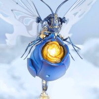 Robotime, 3D DIY Kunststof Bouwpakket Vlinder/ Butterfly Blue, MI05B, 15,5x14,5x23cm