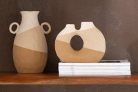 J-Line Vase Organic Ceramic Beige/Light Brown Small