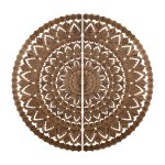 Willian Brown MDF Round Wallpanel In 2 Halfs