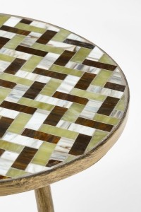 Alanza side table outside - H52 x Ø39 cm - Metal - Green