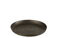 J-Line plateau Round Classic - iron - bronze - small