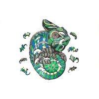 Eco Wood Art (EWA) Houten Legpuzzel Kameleon/ Chameleon size S, 1867, 26x19,6x0,5cm