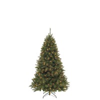 Bristlecone Kunstkerstboom met LED Verlichting - H155 x Ø99 cm - Donkergroen