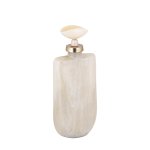 Aliza Pearl Glass Bottle  Statue With Shell Lid M