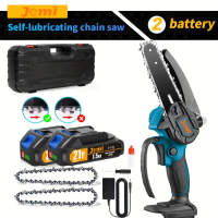 6-inch Mini Kettingzaag | Accu Kettingzaag | 2x 1500mAh Batterij & 2 Kettingen