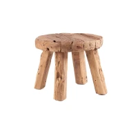 Marabunta Houten Bijzettafel | Naturel | Rustiek Teakhout | 50 cm