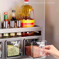 Kruidenrek Organizer Aluminium |  Muurbevestigde Keukenopslag | Transparante Potten
