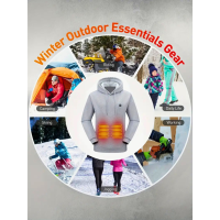 Verwarmde Hoodie met 7 Verwarmingszones | USB Oplaadbaar, 3 Warmtestanden & Capuchon – Heren – Polyester - Grijs - S