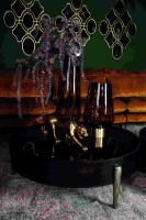 Mirror Alu Salontafel Rond | Oxidised Black | 94x94x30 cm