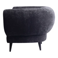 Elefan Anthracite Fauteuil | Ronde Armleuningen | 77x106x75 cm