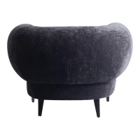 Elefan Anthracite Fauteuil | Ronde Armleuningen | 77x106x75 cm