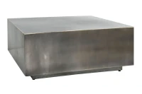 Irvy Nickle Iron Salontafel | Set van 2 | Vierkant | Gouden Rand | 81x81x35 cm