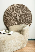 Wiktor Brown MDF Wandpaneel | Rond Swirl Carved M | 120x120x2,5 cm