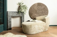 Wiktor Brown MDF Wandpaneel | Rond Swirl Carved M | 120x120x2,5 cm