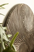 Wiktor Brown MDF Wandpaneel | Rond Swirl Carved M | 120x120x2,5 cm