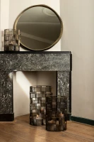 Limera Ronde Spiegel | Brass Alu | Irreguliere Rand S – 75x75x2 cm