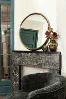 Limera Ronde Spiegel | Brass Alu | Irreguliere Rand L | 115x115x2 cm