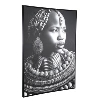 Romaan Black Schilderij | Polyester | Vrouw Rectangle S – 63x93x4 cm