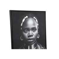 Romaan Black Schilderij | Polyester | Afrikaanse Vrouw S – 63x93x4 cm