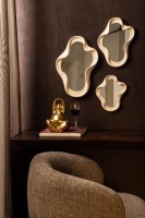 Hannah Organische Spiegel | Cream Poly | Glanzend L – 35x50x3 cm