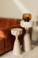 Maran Sidetable | Crème | Ronde Celvorm | Shiny – Large