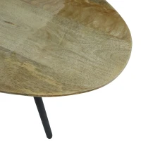 Oxil Sidetable Set | Groen Hout | Ovaal | 2-delig | Eggs Shape Top