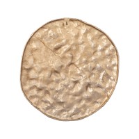 Victoire Goud Aluminium Wandpaneel Rond | Ruwe Textuur