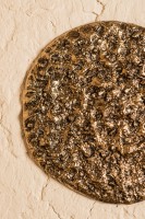 Victoire Goud Aluminium Wandpaneel Rond | Ruwe Textuur