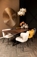 Wiktor Bruin MDF Rond Wandpaneel | Swirl Carved L