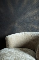 Zapp Zwart MDF Wandpaneel | Rond Gegraveerd met Gouden Accenten