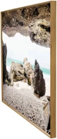 Glass Art Wandpaneel | Beach Cave 120x80 cm