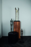 Ilsee Beeld Figure In Half S | Gunmetal Aluminium 62 cm