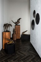 Lizee Krokodillenhoofd Beeld | Messing Aluminium 39 cm