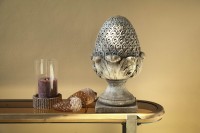 Caibyn Dennenappel Beeld | Grijs Magnesia 47 cm