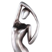 Leonne Vrouwenbeeld | Gun Metal Polyester 92 cm